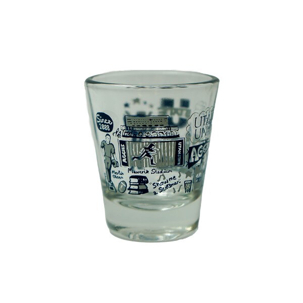 Julia Gash Doodle Utah State Shot Glass